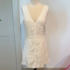 Banana Republic Linen Blend White Dress